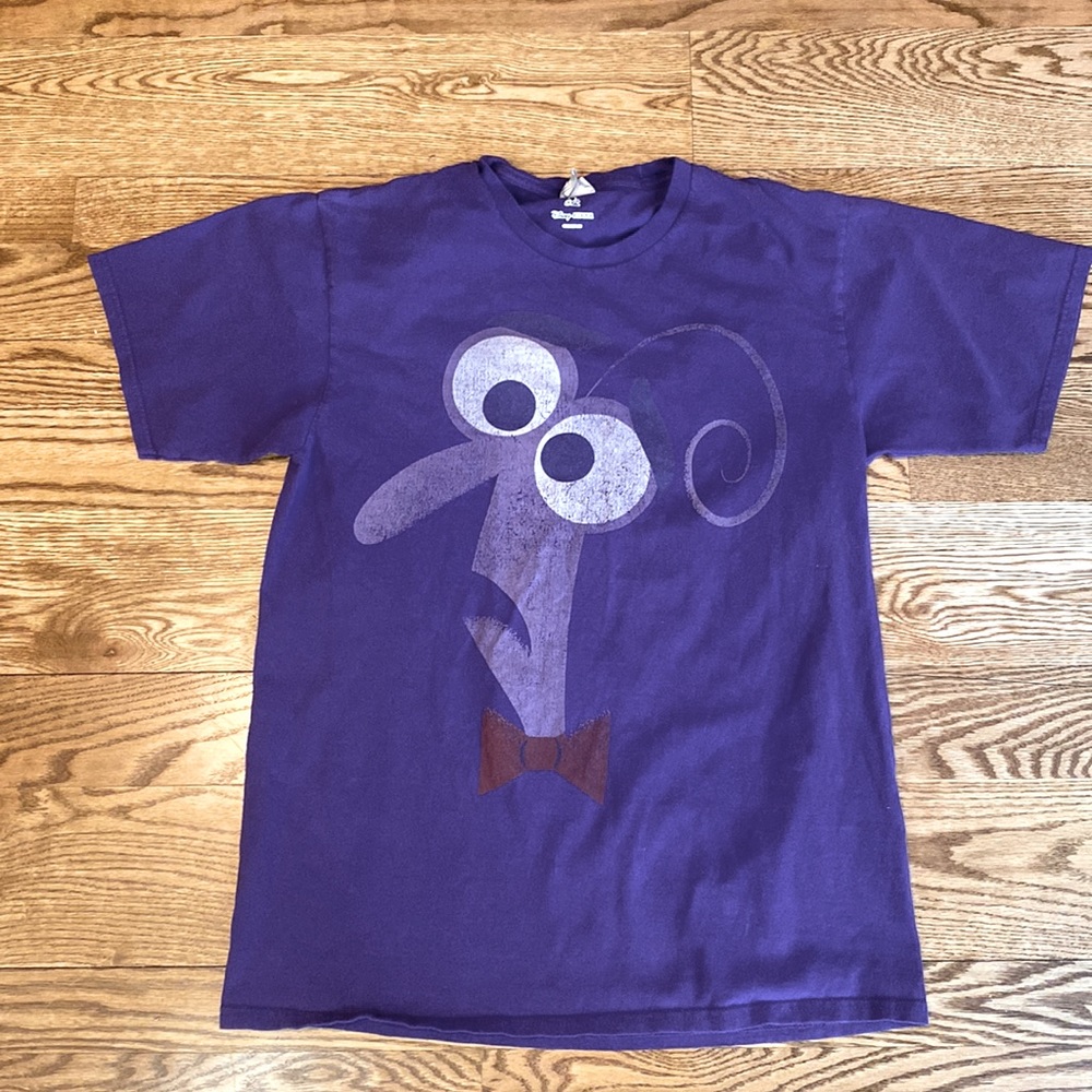 Inside Out Fear Face Disney Pixar purple graphic short sleeve tee shirt Medium